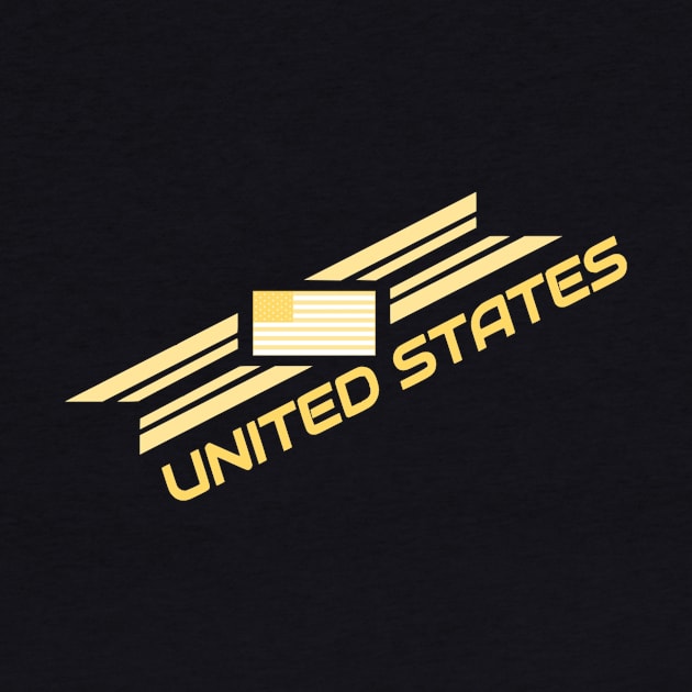 United States Gold Flag Team Shirt by AurumBrand